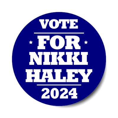 vote for nikki haley 2024 blue bold gop stickers, magnet