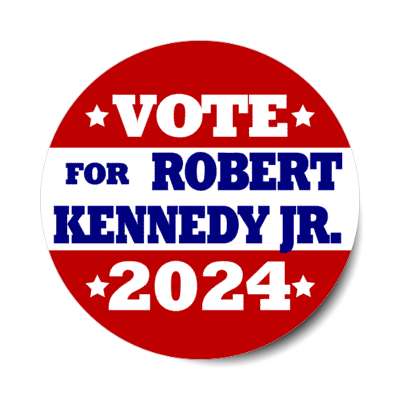 vote for robert kennedy jr 2024 red white blue classy stickers, magnet