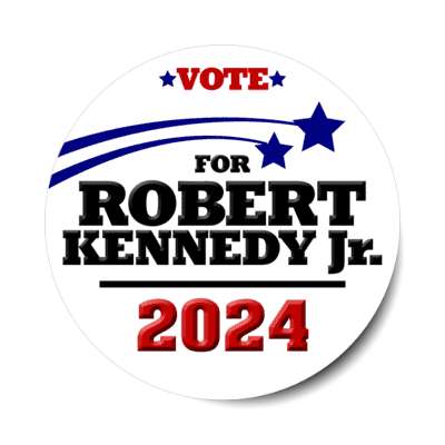 vote for robert kennedy jr 2024 shooting stars red white blue modern stickers, magnet