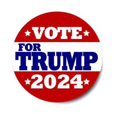 vote for trump 2024 red white stripe donald gop stickers, magnet