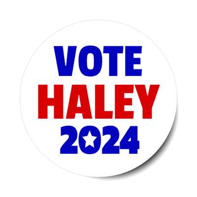 vote haley 2024 star bold classic gop stickers, magnet
