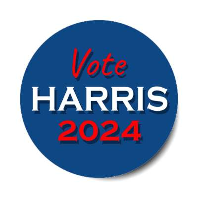 vote harris 2024 blue classic formal stickers, magnet