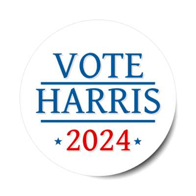 vote harris 2024 thin classy white kamala stickers, magnet