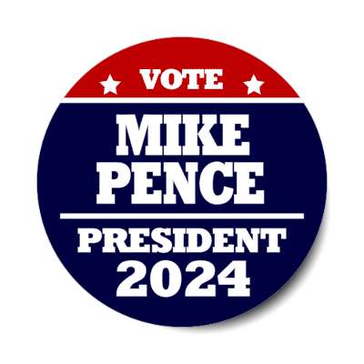 vote mike pence president 2024 classic political stickers, magnet