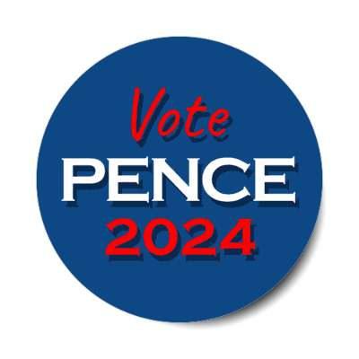 vote pence 2024 basic political stickers, magnet