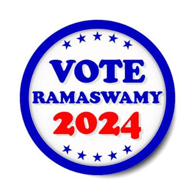 vote ramaswamy 2024 stars red white blue gop stickers, magnet