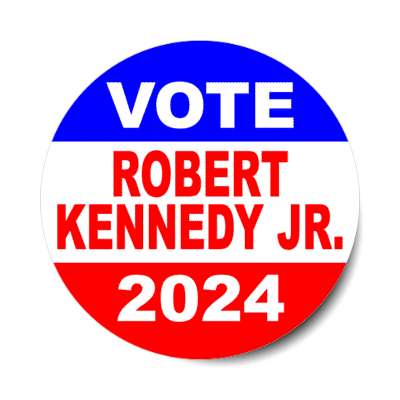 vote robert kennedy jr 2024 red white blue political classic stickers, magnet