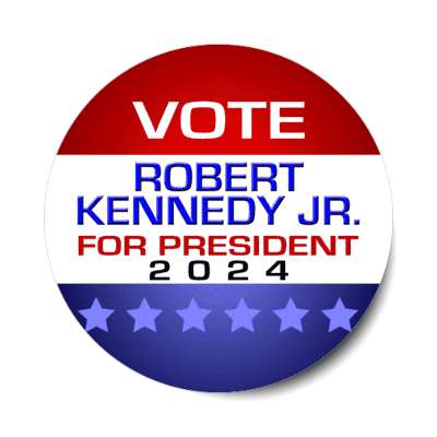 vote robert kennedy jr for president 2024 red white blue modern stickers, magnet