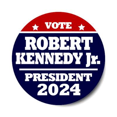 vote robert kennedy jr president 2024 red white blue classic bold stickers, magnet