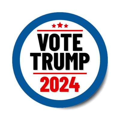vote trump 2024 chunky red white blue stickers, magnet