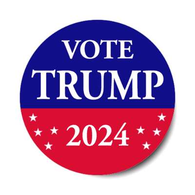 vote trump 2024 red white blue gop stickers, magnet