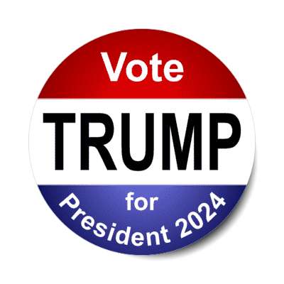 vote trump for president 2024 classic shaded stickers, magnet