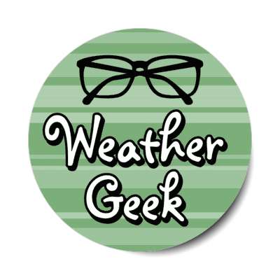 weather geek glasses stickers, magnet