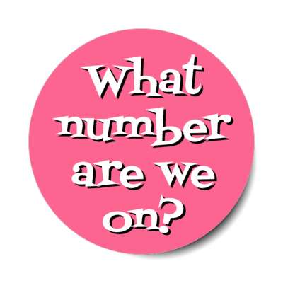 what number are we on bunco fun stickers, magnet