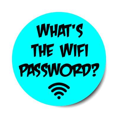 whats the wifi password aqua stickers, magnet