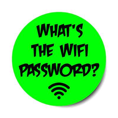 what's the wifi password green stickers, magnet