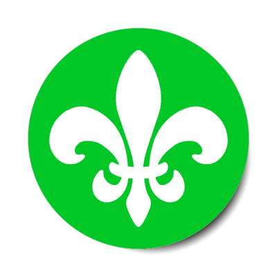 white fleur de lis green stickers, magnet