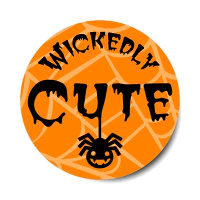 wickedly cute smiling spider stickers, magnet