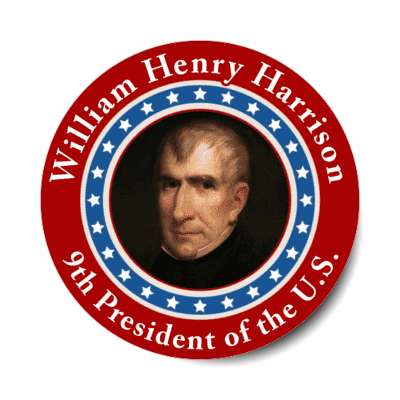 william henry harrison ninth president of the us stickers, magnet