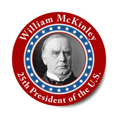 william mckinley twenty fifth president of the us stickers, magnet