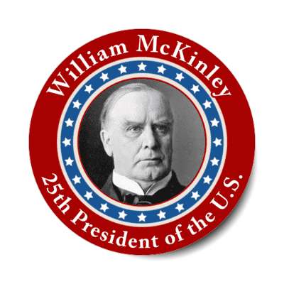william mckinley twenty fifth president of the us stickers, magnet