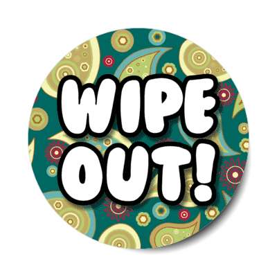 wipe out surfer 60s 1960s sixties phrase stickers, magnet