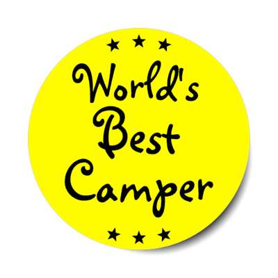 worlds best camper stickers, magnet