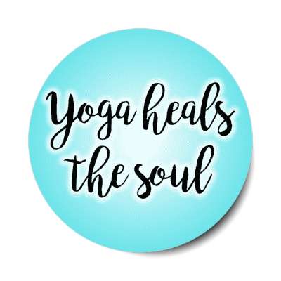 yoga heals the soul stickers, magnet