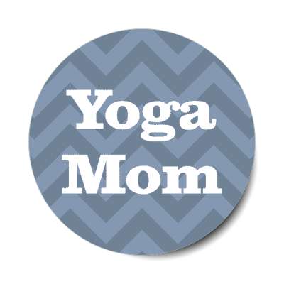 yoga mom chevron stickers, magnet