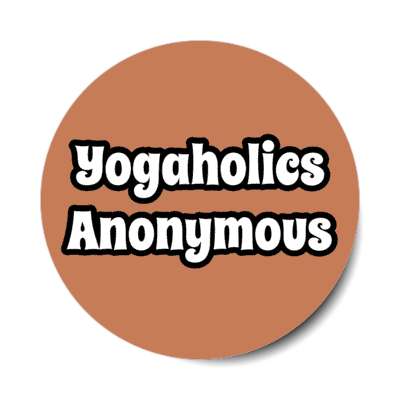 yogaholics anonymous wordplay stickers, magnet