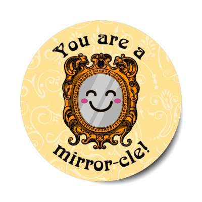 you are a mirrorcle miracle wordplay stickers, magnet