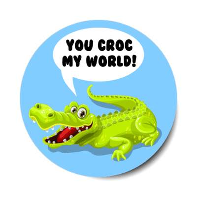 you croc my world rock crocodile stickers, magnet