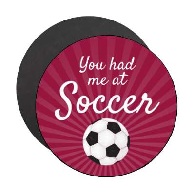 you had me at soccer soccerball rays stickers, magnet