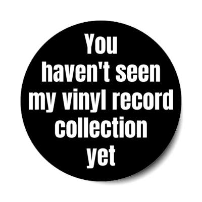 you havent seen my vinyl record collection yet stickers, magnet