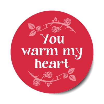 you warm my heart beautiful stickers, magnet