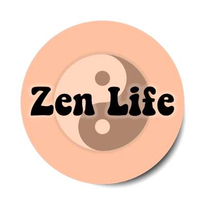 zen life yin yang stickers, magnet