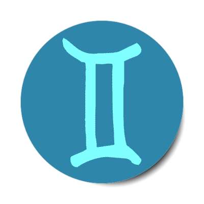 zodiac gemini symbol astrology horoscope stickers, magnet